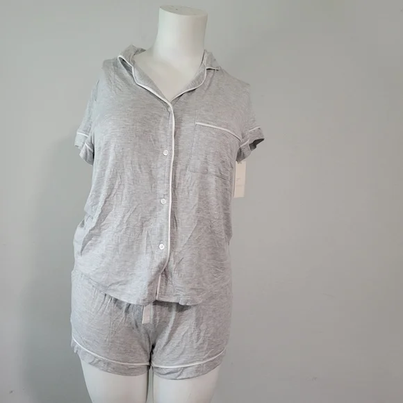 stars above Intimates Sleepwear Stars Above Gray Pajama Set